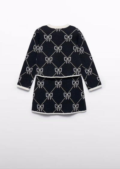 Girls Knitted 2-Piece Set Sweater and Skirt by Abel and Lula