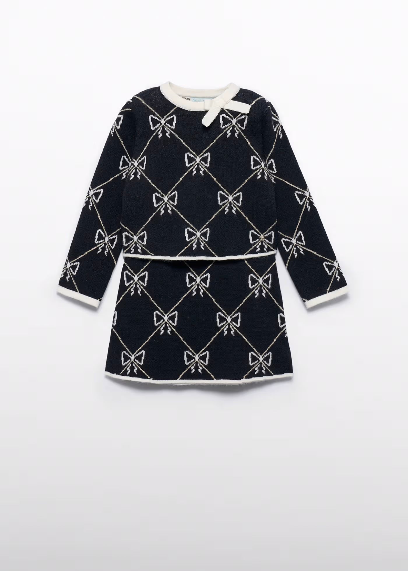 Girls Knitted 2-Piece Set Sweater and Skirt by Abel and Lula