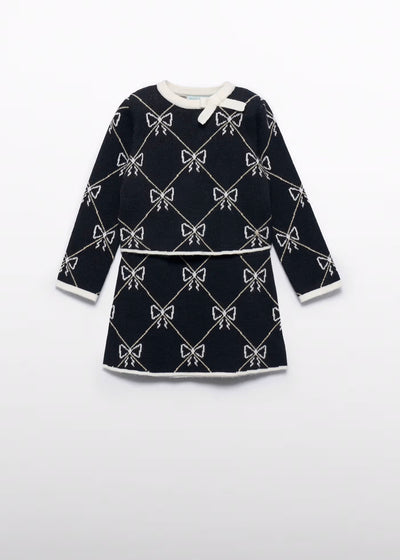Girls Knitted 2-Piece Set Sweater and Skirt by Abel and Lula