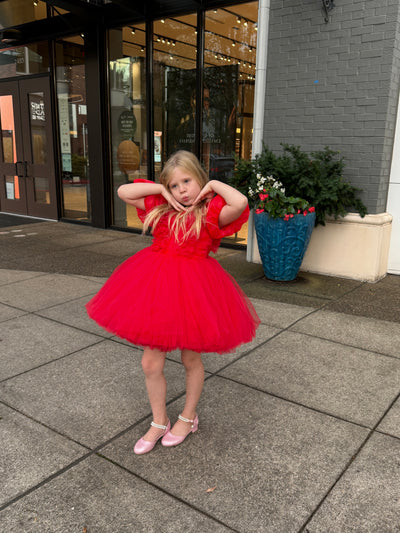 Flower Girl Dress – Red Enchantment