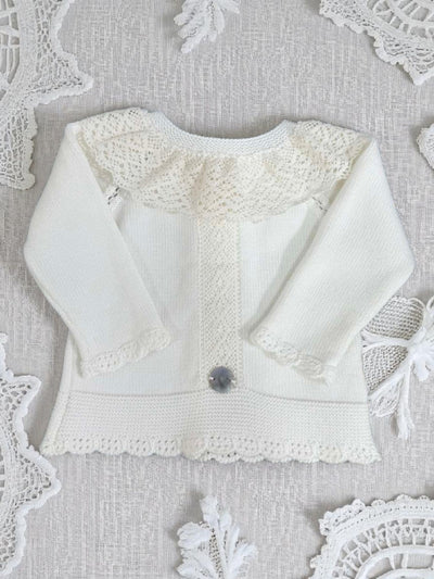Baby Girls Ivory Two-Piece Knitted Set