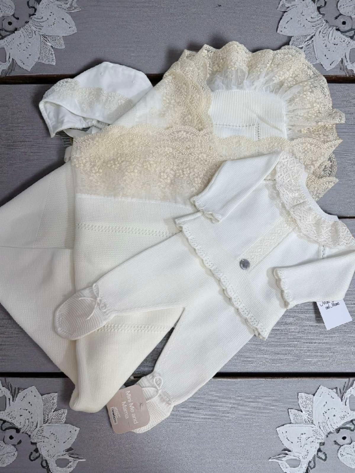 Baby Girls Ivory Two-Piece Knitted Set