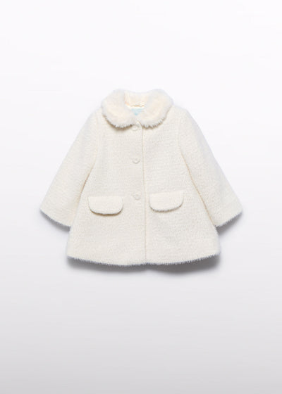 Baby Girl Textured Knit Coat