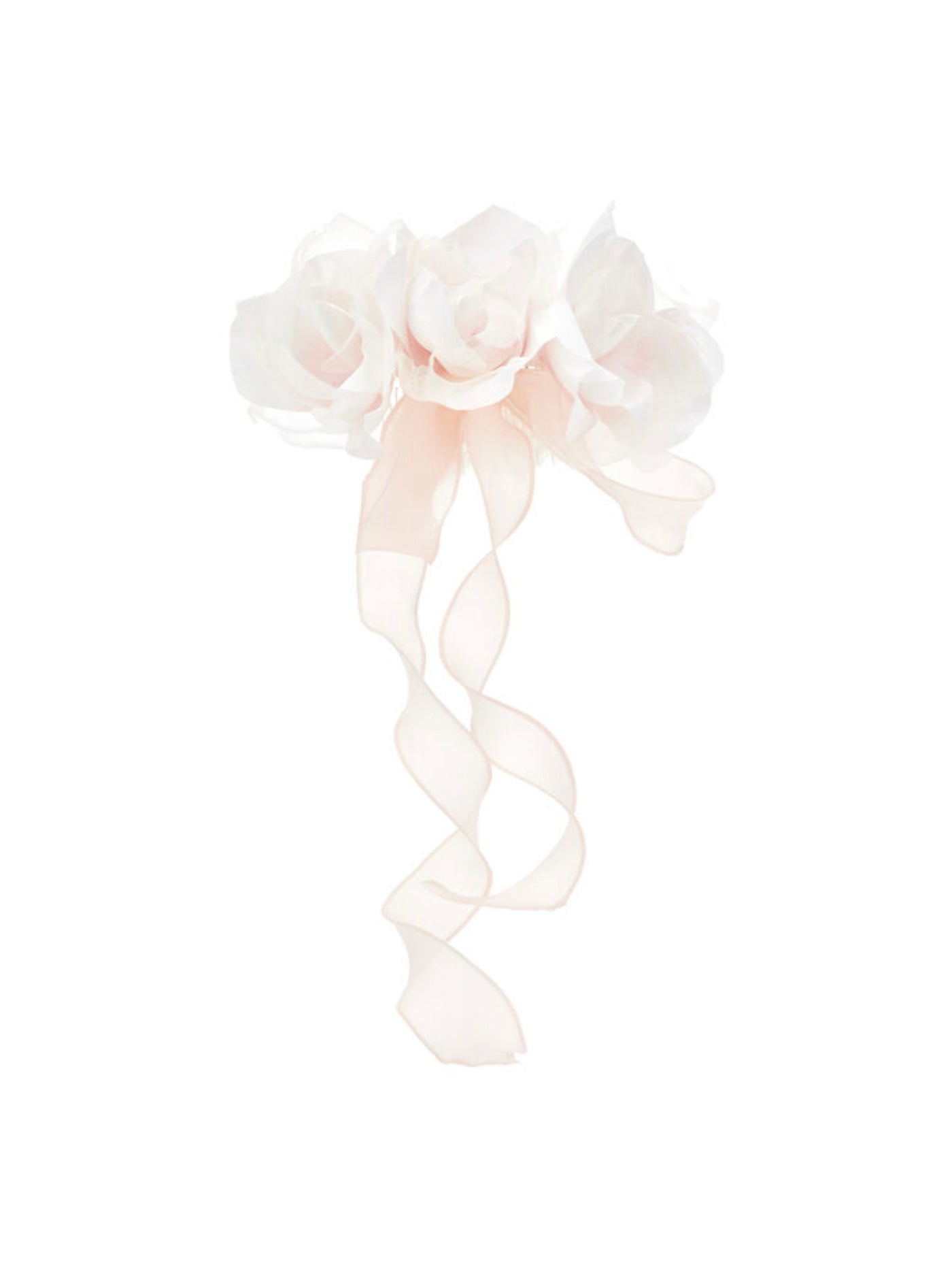 Luxe Floral Hair Clip in Off-White Color