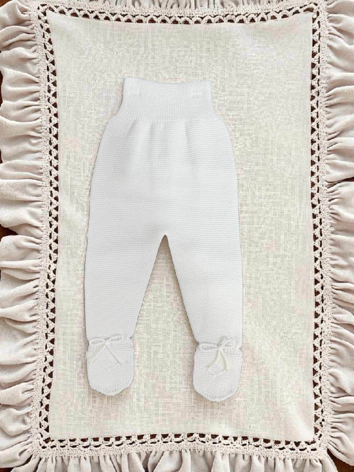 Baby Boy's Eropean Knitted Ivory 2-Piece Set