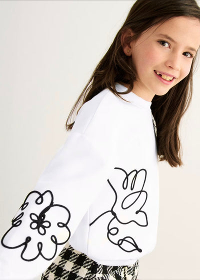 Girl Embroidered Sweatshirt – Abel & Lula
