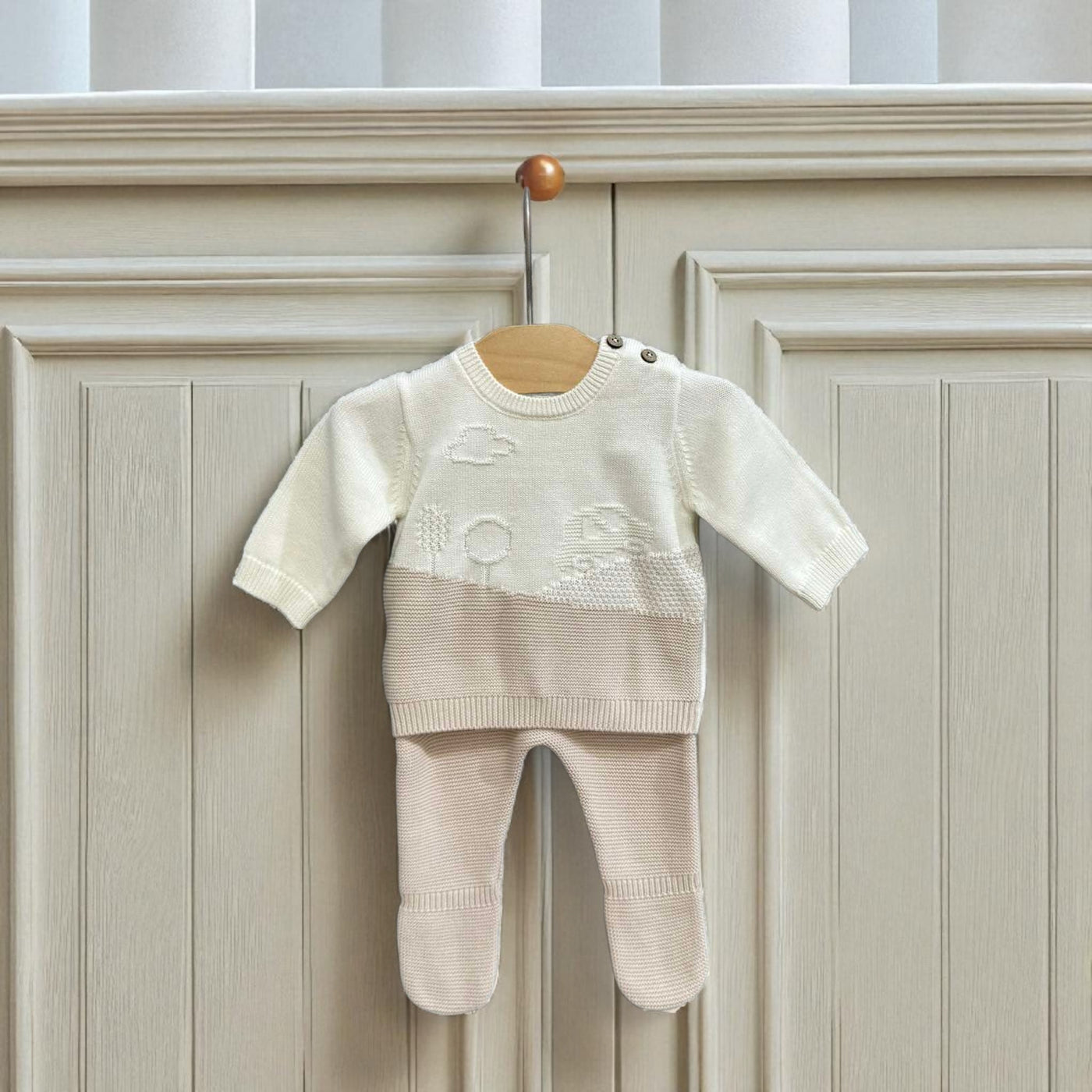 Newborn Knit Pants and Sweatshirt Set by Mayoral
